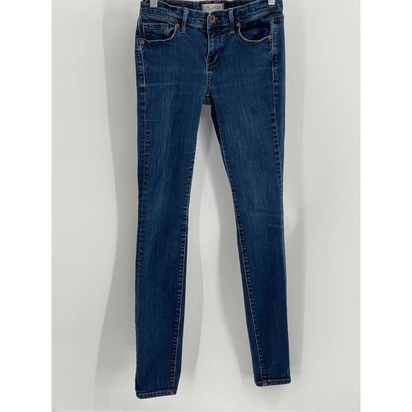 Madewell‎ Skinny Jeans Size 25 Mid Rise Blue - Picture 1 of 14